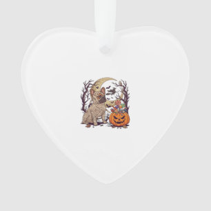 Halloween-Mumie Französische Bulldogge Kürbis Süßi Ornament