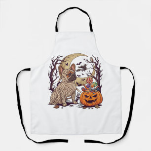 Halloween-Mumie Französische Bulldogge Kürbis Süßi Schürze