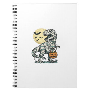 Halloween-Mumie-T-Rex-Süßigkeiten-Eimer Vintage-Ve Notizblock