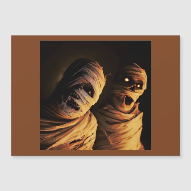 Halloween - Mumien 1 Magnetkarte (Vorderseite)