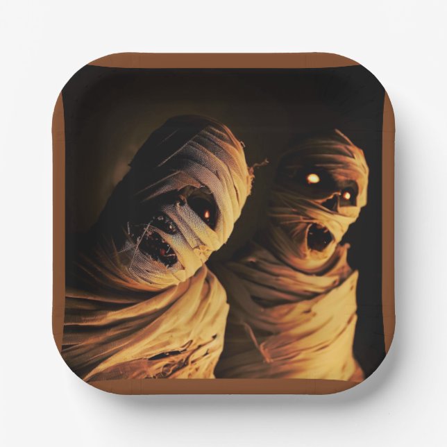 Halloween - Mumien 1 Pappteller (Vorderseite)