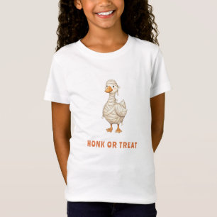 Halloween-Mumien-Gans-Honk oder Treat-Mädchen T-Shirt