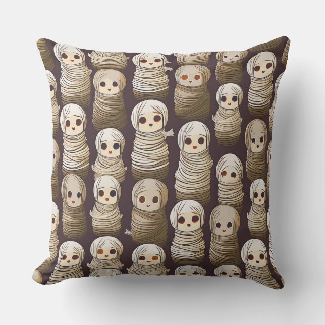Halloween-Mumien Kissen (Vorderseite)