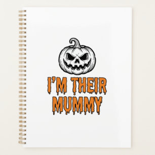 Halloween-Mumien-Kürbis-Vintage-Stickerei-Shirt De Planer