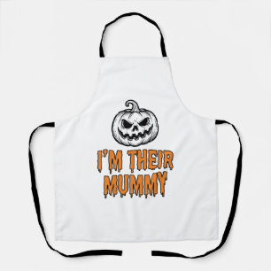 Halloween-Mumien-Kürbis-Vintage-Stickerei-Shirt De Schürze