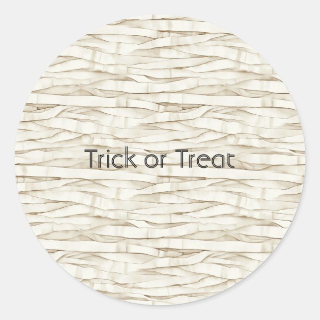 Halloween-Mumien-Wrap Runder Aufkleber (Vorderseite)
