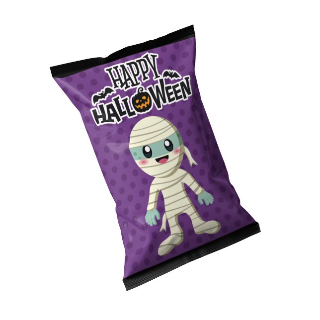 Halloween Mummy Chip Bag Wrappers Gastgeschenke Notizblock (Halloween Party Favor Chip Bag Wrapper Mummy)