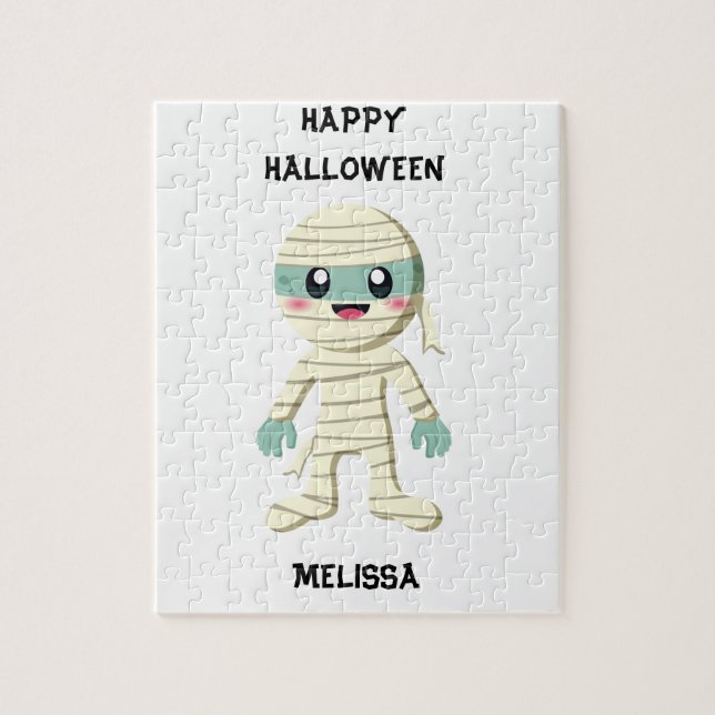 HALLOWEEN "MUMMY" KIDS PUZZLE PERSONALISIERT. (Vertikal)