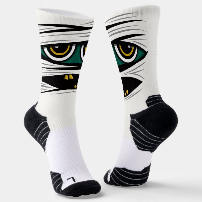 Halloween Mummy Socken (Gewinkelt)