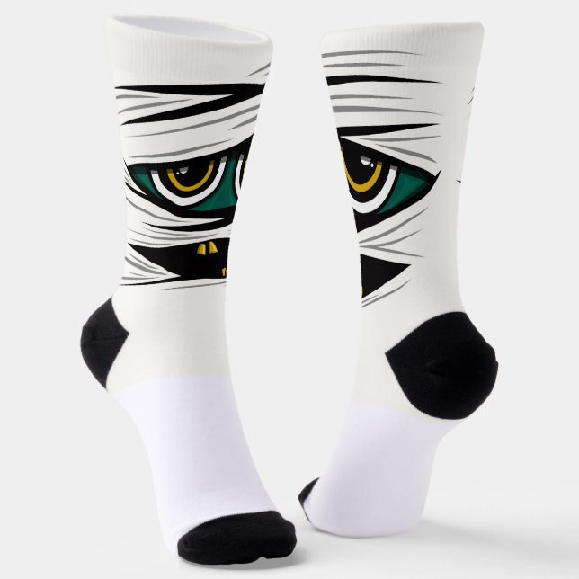 Halloween Mummy Socken (Gewinkelt)