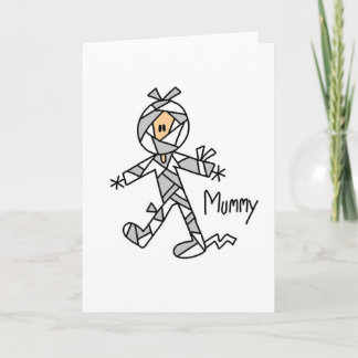 Halloween-Mummy-Strichmännchen Karte