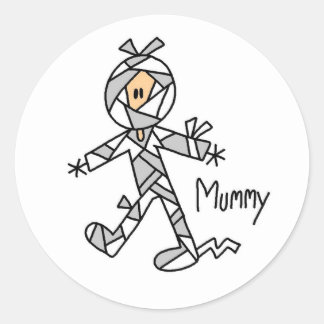 Halloween Mummy Strichmännchen Sticker