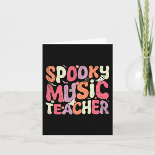 Halloween Music Teacher unterrichtet Spooky Teache Karte