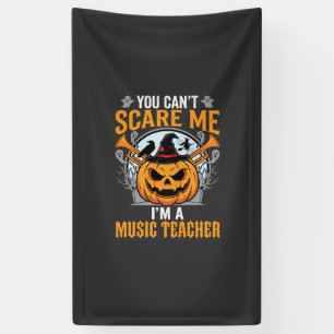 Halloween-Musiklehrer Grusel-Kürbis-Grafik Banner