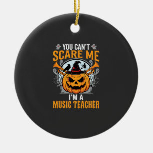 Halloween-Musiklehrer gruseliger Kürbis Grafik Keramik Ornament