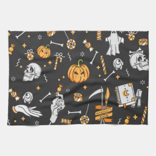 Halloween-Muster 2 Geschirrtuch