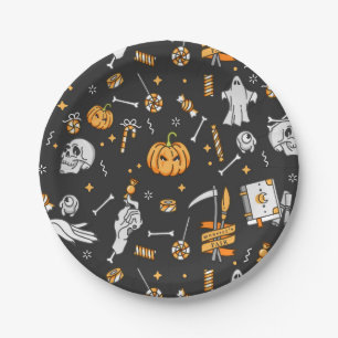Halloween Muster 2 Pappteller