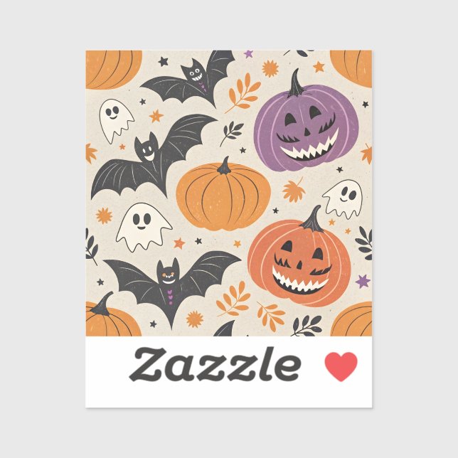 Halloween-Muster Aufkleber (Blatt)