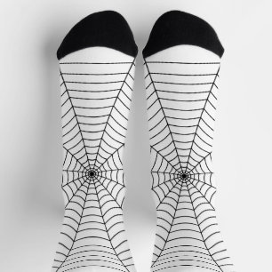 Halloween-Muster aus Weiß und Schwarz Socken
