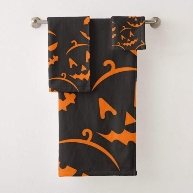 Halloween-Muster Badhandtuch Set (Insitu)