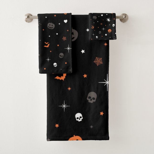 Halloween-Muster Badhandtuch Set (Insitu)