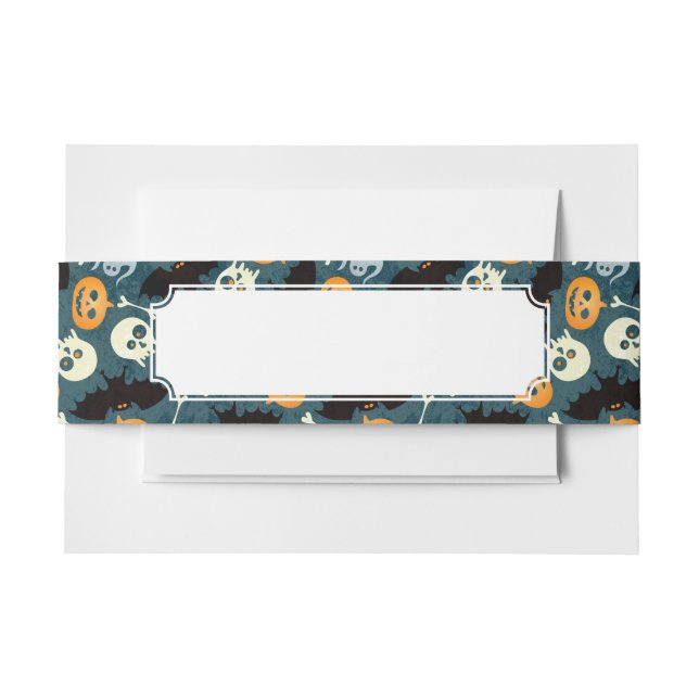 Halloween-Muster Einladungsbanderole (Vorderseite Beispiel)