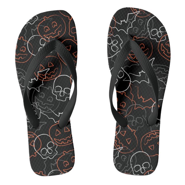 Halloween-Muster Flip Flops (Fußbett)