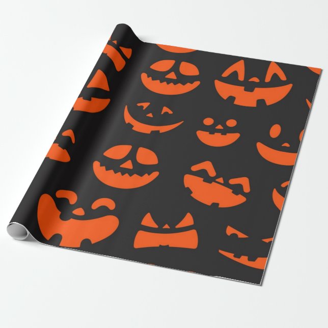 Halloween-Muster Geschenkpapier (Ungerollt)
