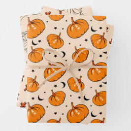 Halloween-Muster  Geschenkpapier Set