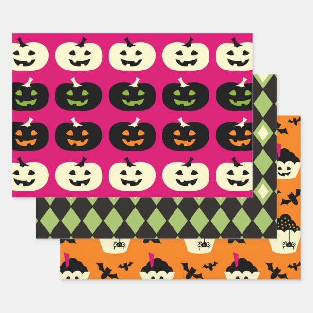Halloween-Muster Geschenkpapier Set (Set)