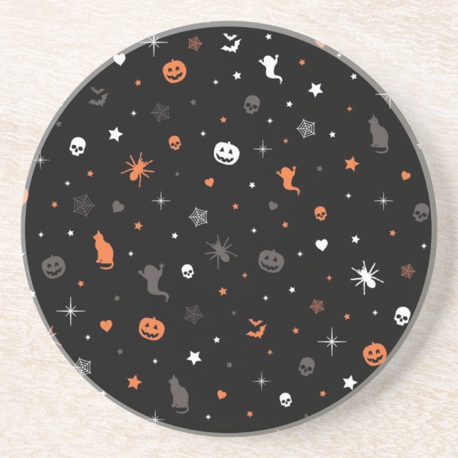 Halloween-Muster Getränkeuntersetzer (Vorne)
