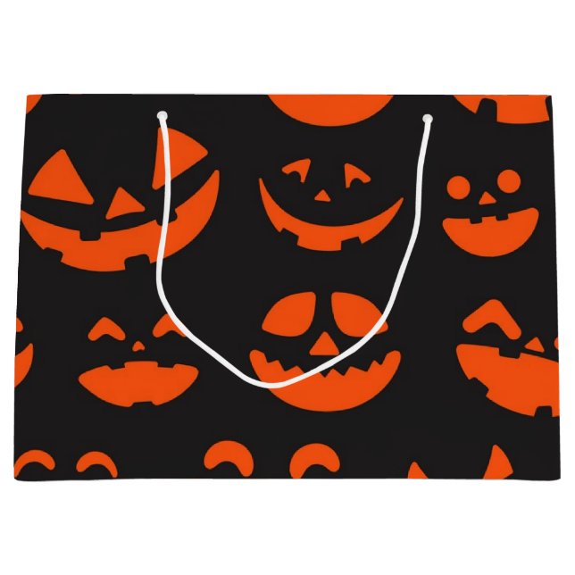 Halloween-Muster Große Geschenktüte (Vorderseite)
