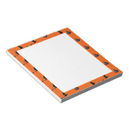 Halloween-Muster in Orange Notizblock