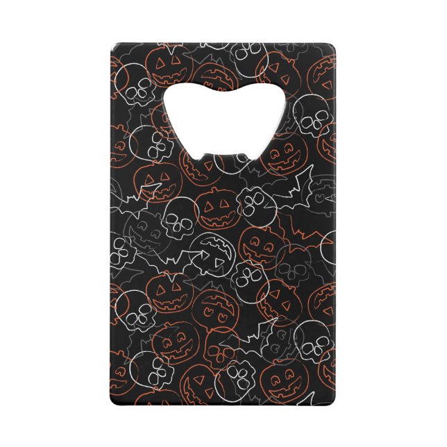 Halloween-Muster Kreditkartenflaschenöffner (Vorderseite)