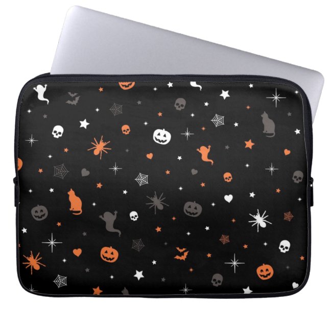 Halloween-Muster Laptopschutzhülle (Vorderseite)