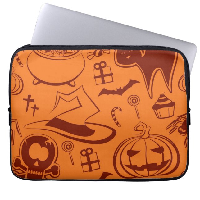 Halloween-Muster Laptopschutzhülle (Vorderseite)