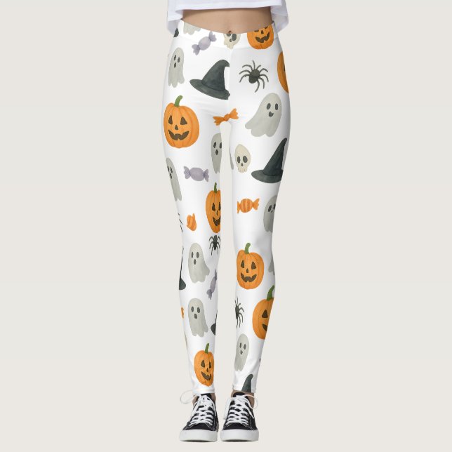 Halloween-Muster Leggings (Vorderseite)