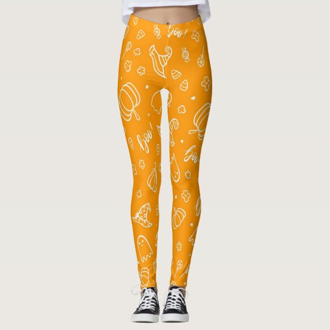 Halloween-Muster Leggings (Vorderseite)