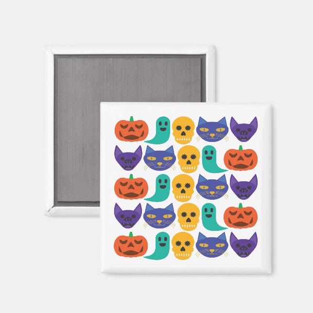Halloween-Muster-Magnet Magnet (Vorderseite/Rückseite)