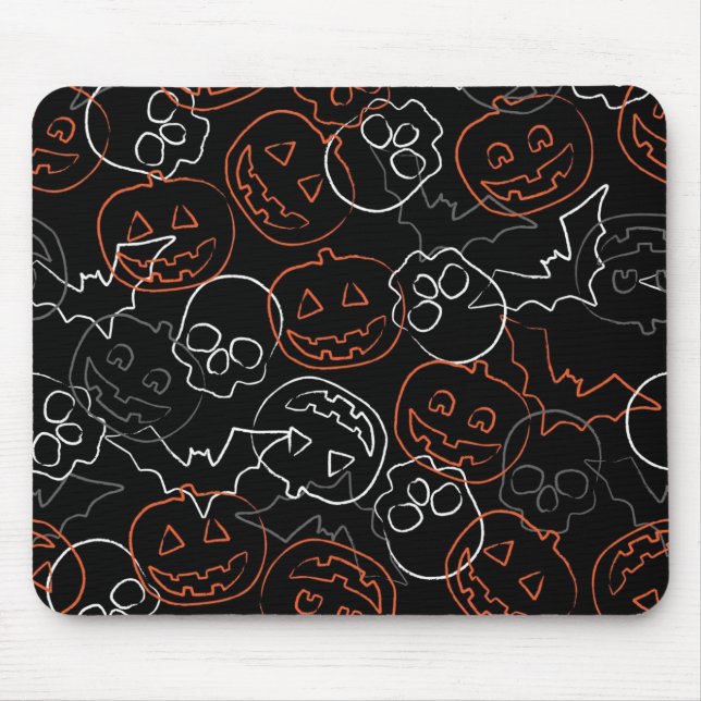 Halloween-Muster Mousepad (Vorne)