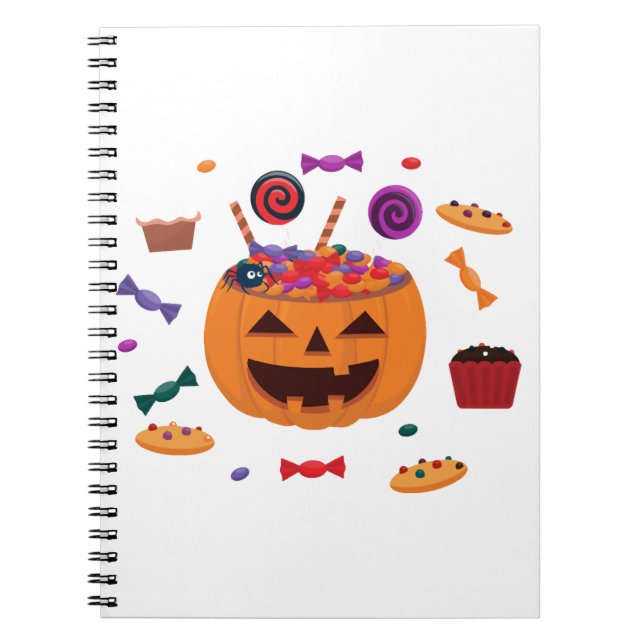 Halloween-Muster Notizblock (Vorderseite)