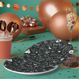 Halloween-Muster Pappteller