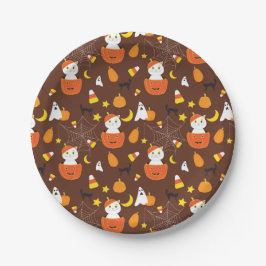 Halloween-Muster Pappteller