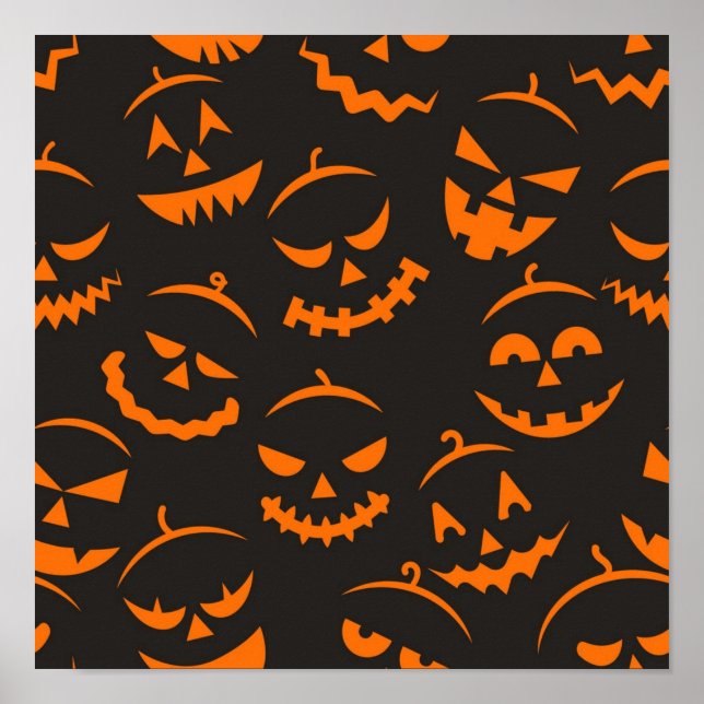Halloween-Muster Poster (Vorne)