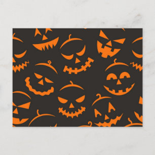 Halloween-Muster Postkarte