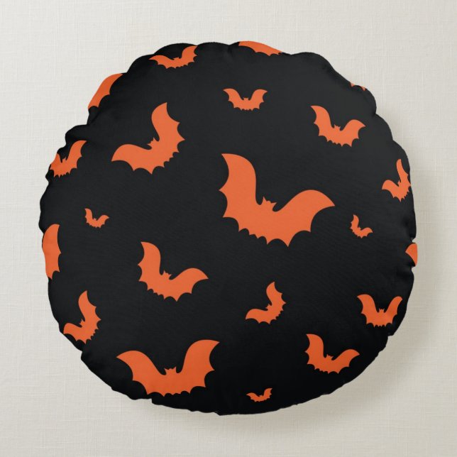 Halloween-Muster Rundes Kissen (Vorderseite)