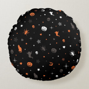Halloween-Muster Rundes Kissen
