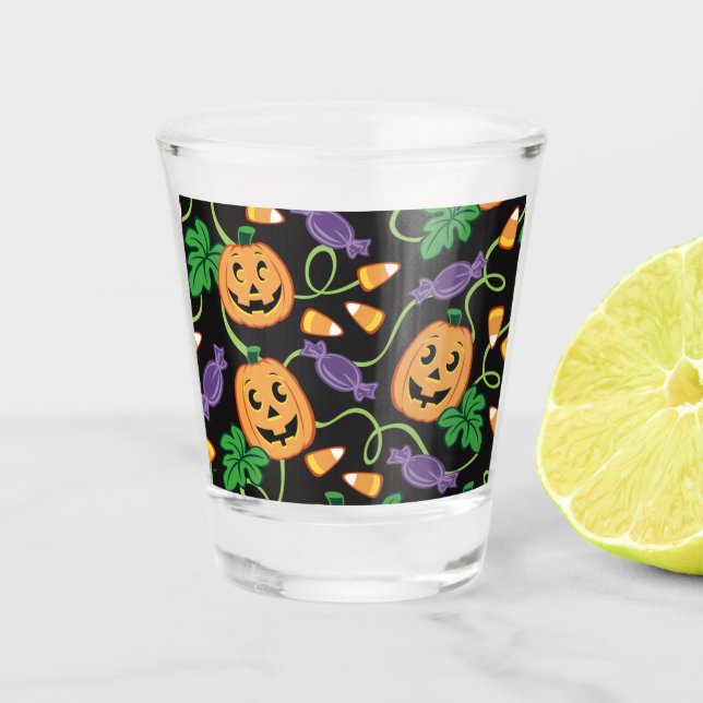 HALLOWEEN MUSTER SCHNAPSGLAS (Vorderseite)
