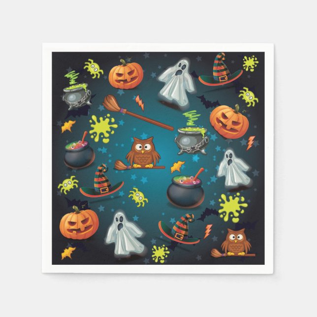 Halloween-Muster Serviette (Vorderseite)