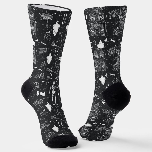 Halloween-Muster Socken (Gewinkelt)